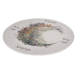 Tabla De Cortar Create Your Own Misty Spring Floral Crescent Moon