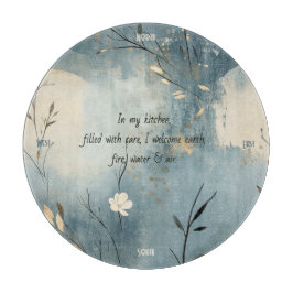 Tabla De Cortar Create Your Own Summer Blue Floral Minimalist