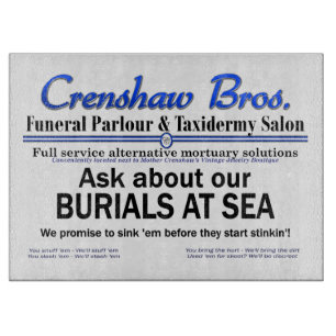 Tabla De Cortar Crenshaw Bros Entierro En Sea Promo Merch
