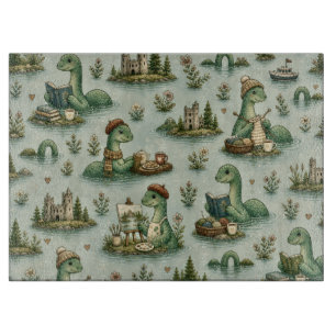 Tabla De Cortar Criptídeos Acogedores Nessie Monstruo del Lago Nes