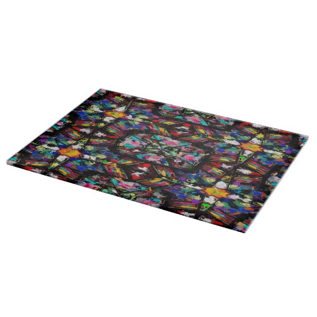 Tabla De Cortar Cristal manchado ecuatoriano (Borde)