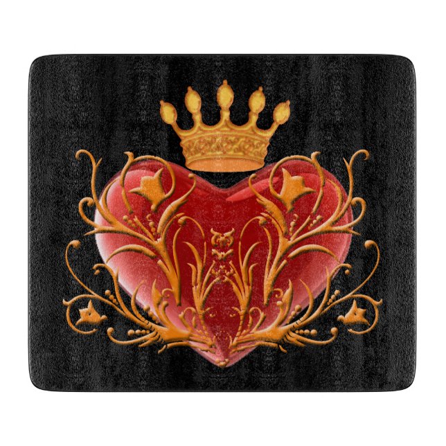 Tabla De Cortar Crown Filigree Hearting Cutting Board (Anverso)