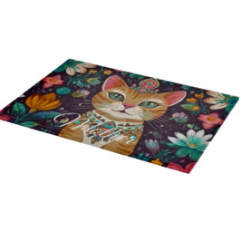 Tabla De Cortar Crowned Bejewelled Cat