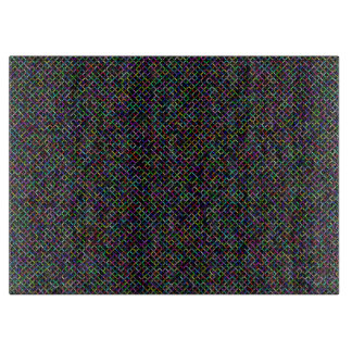Tabla De Cortar cuadrado colorido patrón vibratorio geométrico úni