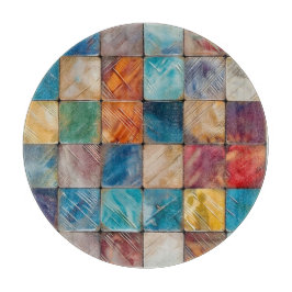 Tabla De Cortar Cuadrados coloridos