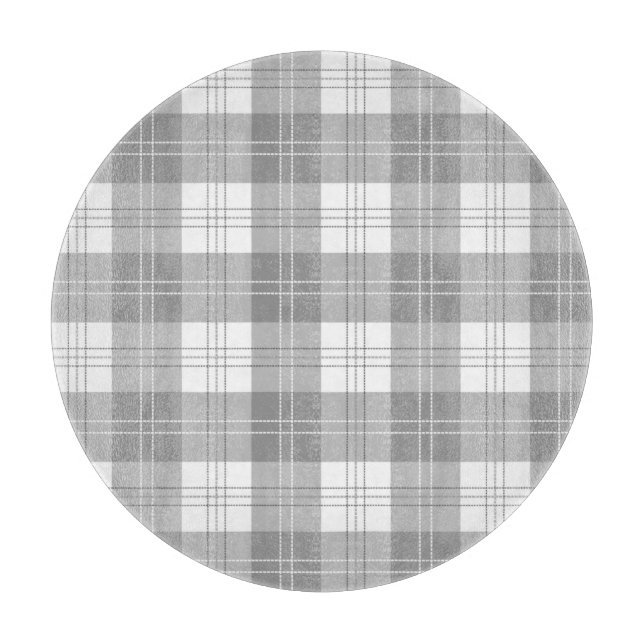 Tabla De Cortar Cuadro de Búfalo Negro y Blanco (Anverso)
