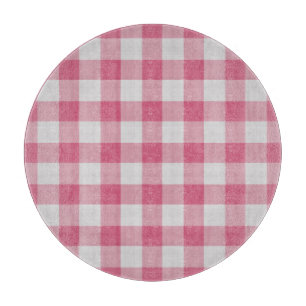 Tabla De Cortar Cuadros de cuadros rosa polvoriento