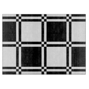 Tabla De Cortar Cuadros en negro y blanco