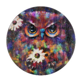 Tabla De Cortar Cuadros Impresionantes De Lechuza Floral