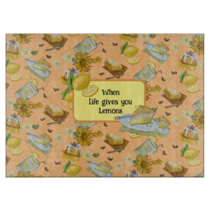Tabla De Cortar cuando la vida te da un patrón de limones