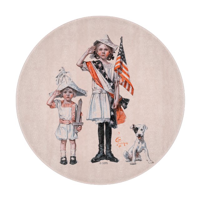 Tabla De Cortar Cuarto de julio (Anverso)