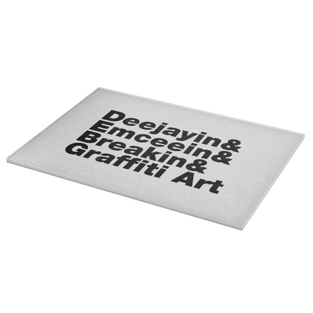 Tabla De Cortar Cuatro elementos del hip hop (Borde)