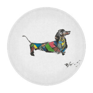 Tabla De Cortar Cubierta con Dachshund