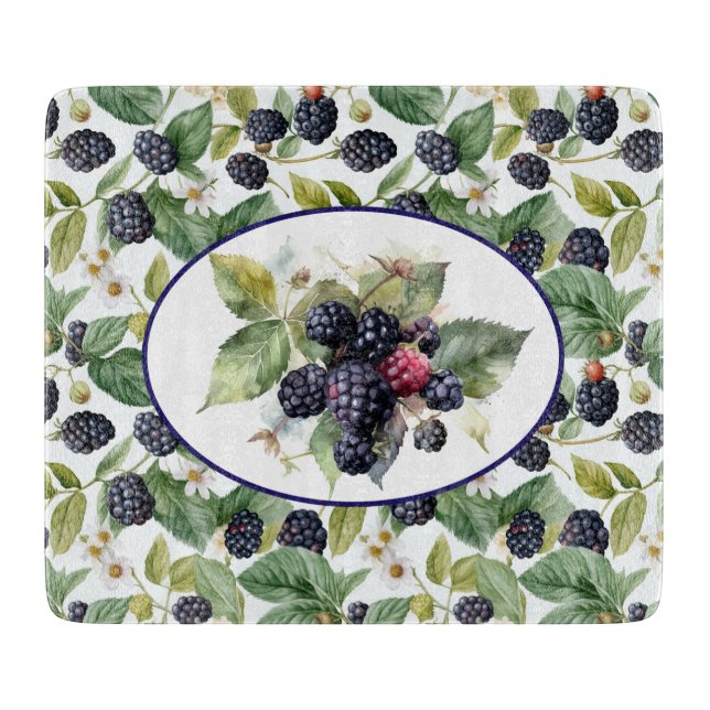Tabla De Cortar Cubierta de Blackberries (Anverso)
