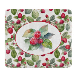 Tabla De Cortar Cubierta de frambuesas