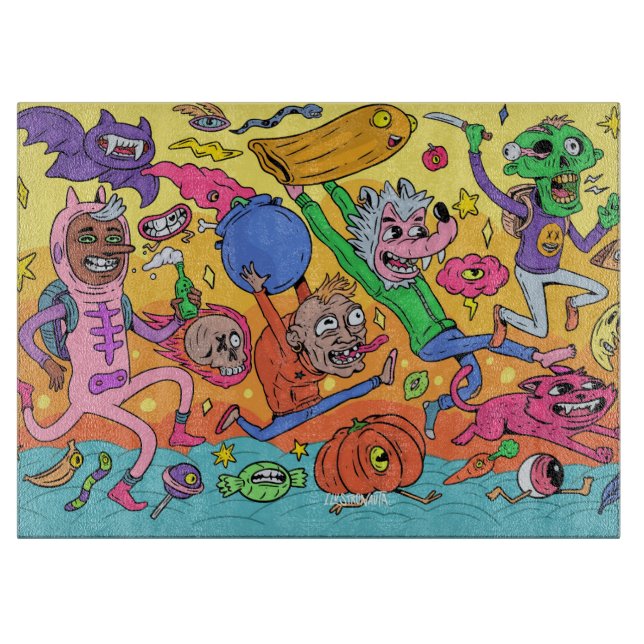 Tabla De Cortar Cubierta de Halloween (Anverso)