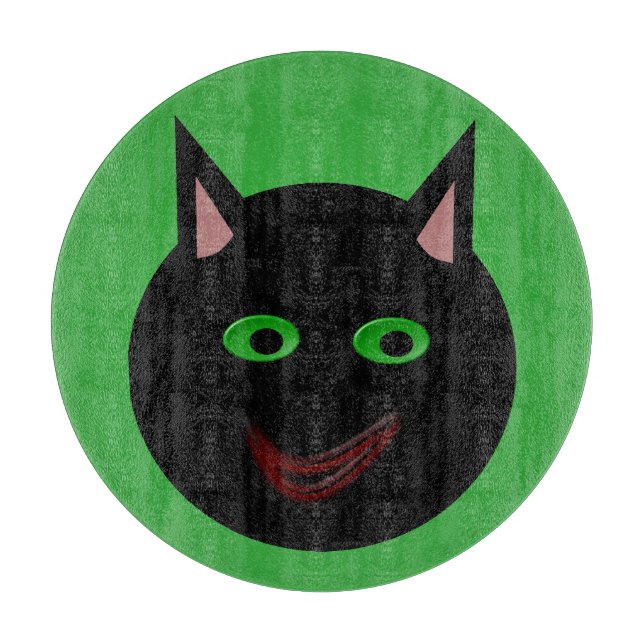 Tabla De Cortar Cubierta negra para gato de Halloween (Anverso)