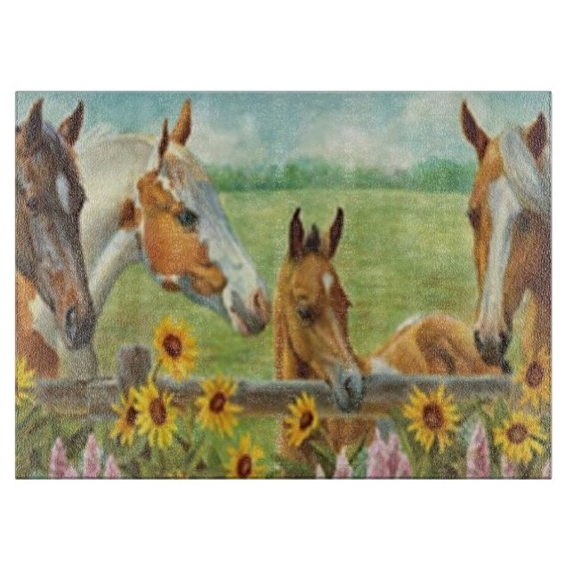 Tabla De Cortar Cubierta para pintura de caballos (Anverso)