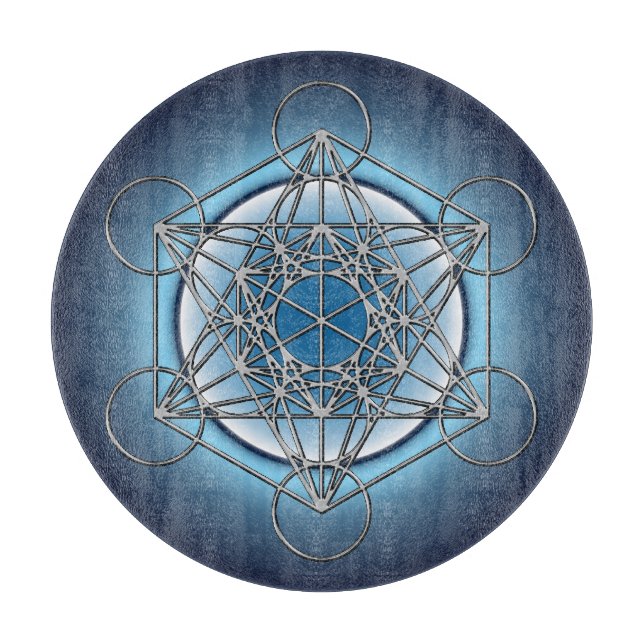 Tabla De Cortar Cubo de Metatrons (Anverso)