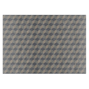 Tabla De Cortar Cubos 3D beige oscuro en cascada