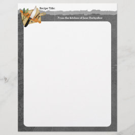 Tabla de cortar cuchillo de chef hierbas membrete 