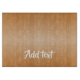 Tabla De Cortar Cuero marrón monograma texturado