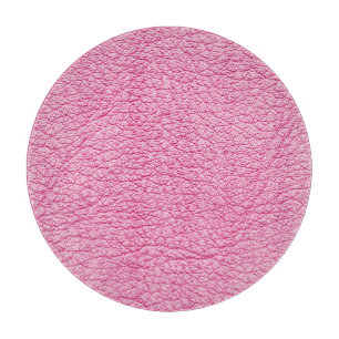Tabla De Cortar Cuero rosa de cierre, fondo texturado.