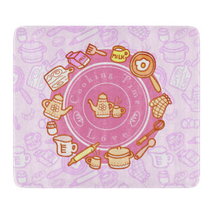 Tabla De Cortar Cuidada Cocina Rosa