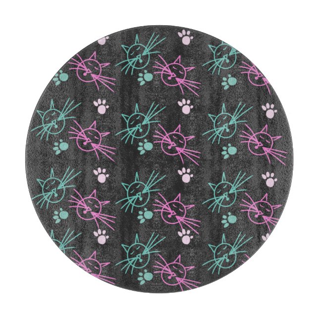 Tabla De Cortar Cuidados garatos Doodles Mascota Verde azulado ros (Anverso)