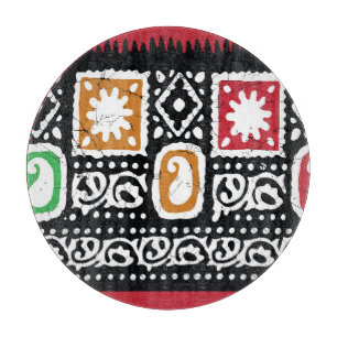Tabla De Cortar Cultura india: Diseño de arte tradicional