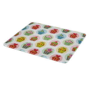 Tabla De Cortar Cupcakes Quirky Placa de corte de vidrio de 6"x7"