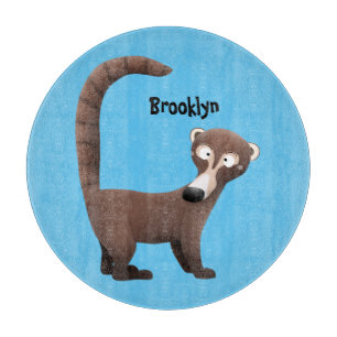 Tabla De Cortar Curioso ilustracion personalizado de coatimundi