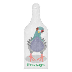 Tabla De Cortar Curioso ilustracion personalizado de palomas