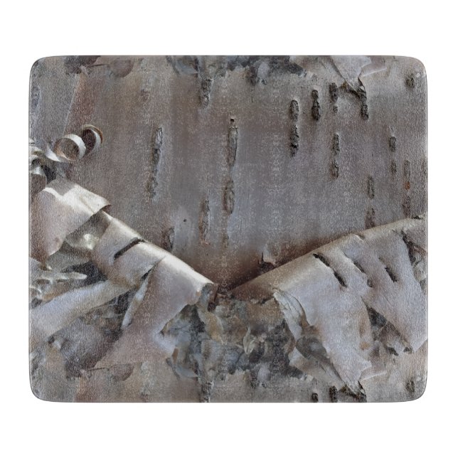 Tabla De Cortar Curly Birch Bark Tree Rustic (Anverso)
