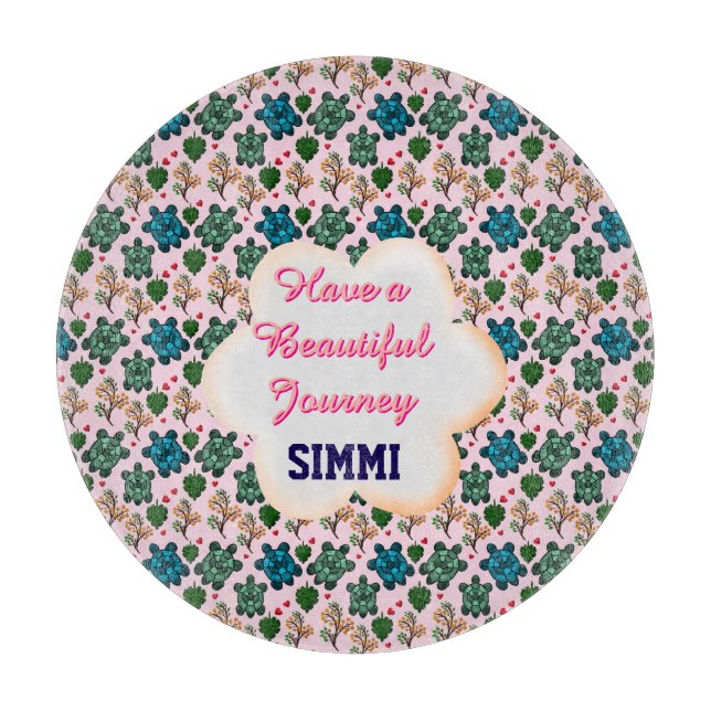 Tabla De Cortar Custom turtle pattern  (Anverso)