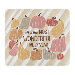 Tabla De Cortar Cute Fall calabazas citas de bohemian