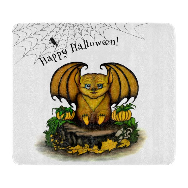 Tabla De Cortar Cute Halloween Bat (Anverso)
