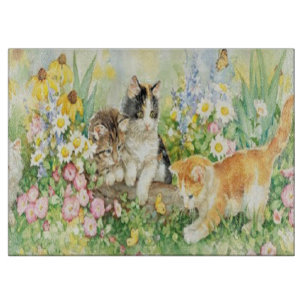 Tabla De Cortar Cute Kittens Cutting Board