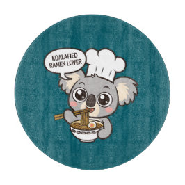 Tabla De Cortar Cute Koala disfrutando de Ramen