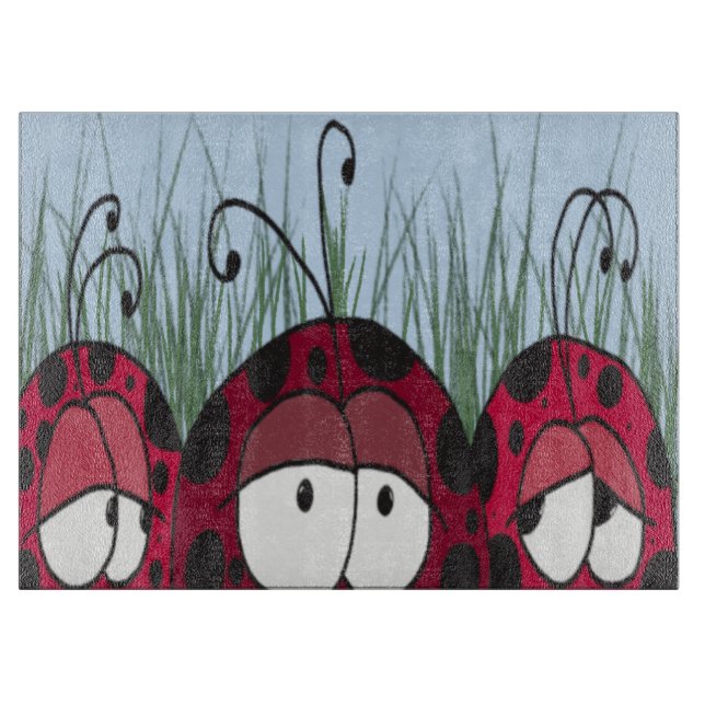 Tabla De Cortar Cute Ladybugs (Anverso)
