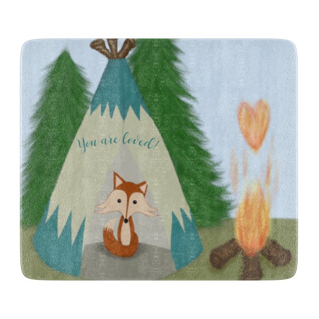 Tabla De Cortar Cute Lone Fox (Anverso)