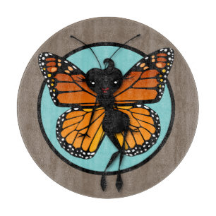 TABLA DE CORTAR CUTE MONARCH BOTTERFLY ROUNTING BOTARD