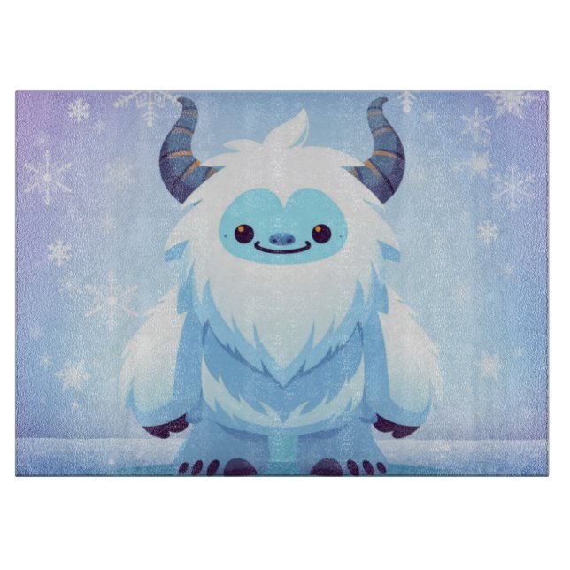 Tabla De Cortar Cute Navidad/invierno yeti (Anverso)