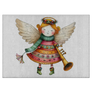 Tabla De Cortar Cute Navidades Folk Art Angel
