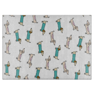 Tabla De Cortar Cute Pareja De Dachshunds