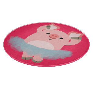 Tabla De Cortar Cute Personalizado Ballerina Pig Cutting Board