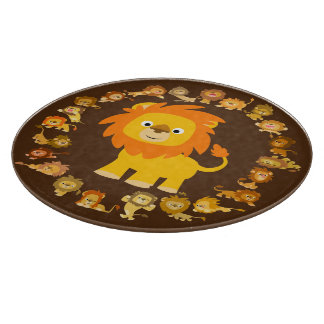 Tabla De Cortar Cute Personalizado Lion Mandala Cutting Board