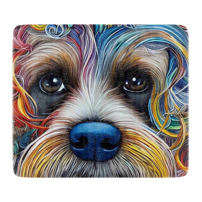 Tabla De Cortar Cute Pop Art Terrier (Anverso)
