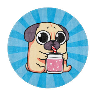 Tabla De Cortar Cute Pug