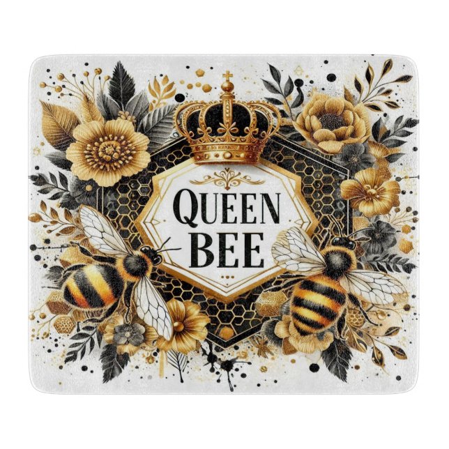 Tabla De Cortar Cute Queen Bee (Anverso)